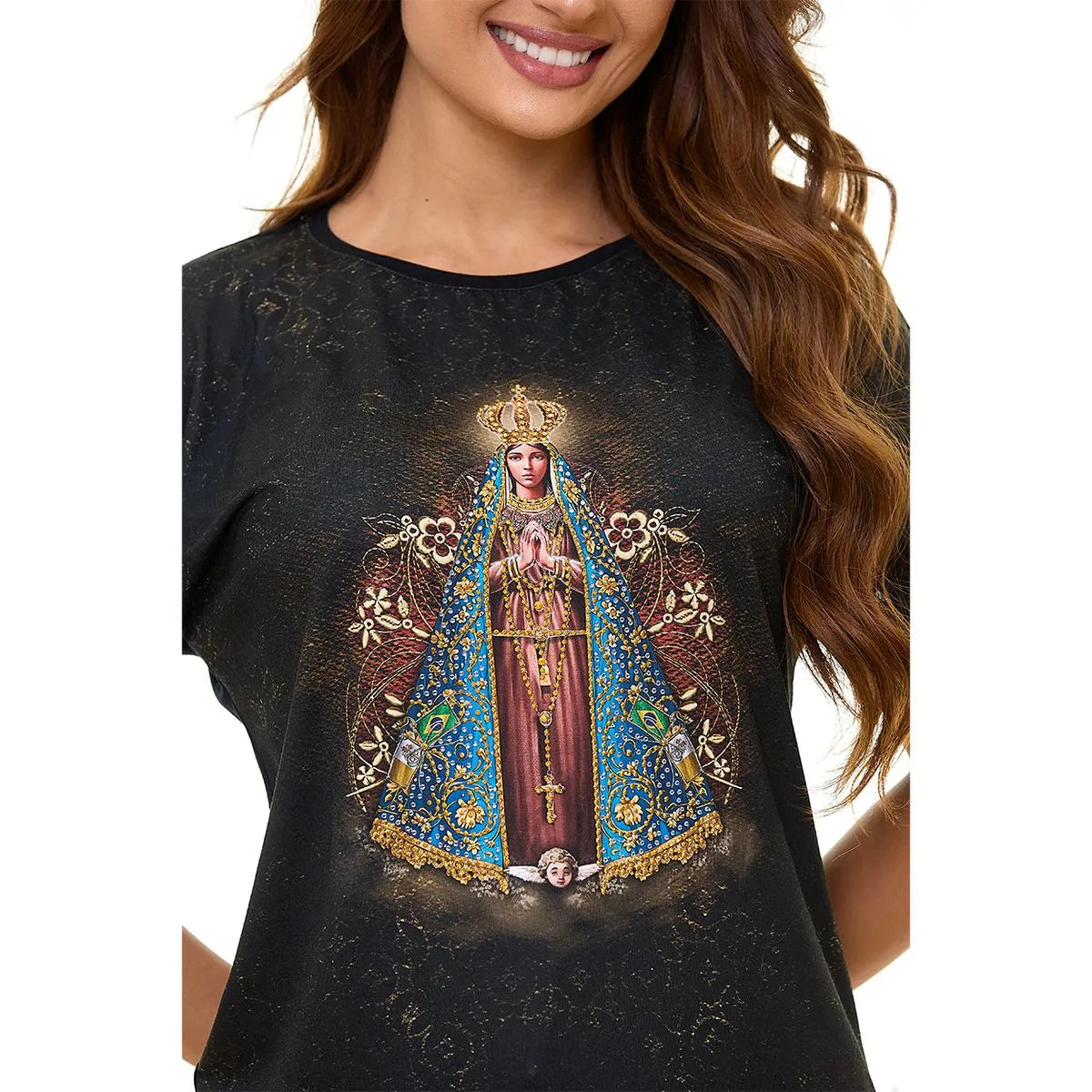 Blusa Nossa Senhora Aparecida Bordada