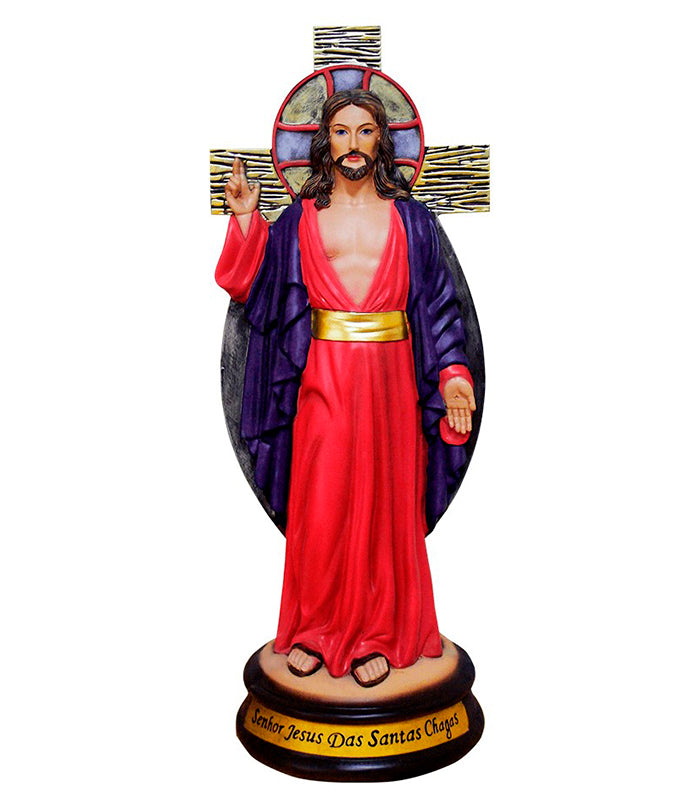 IMAGEM JESUS DAS SANTAS CHAGAS 55CM