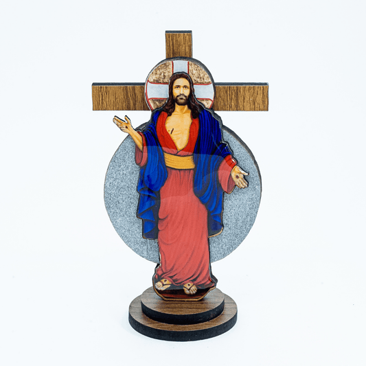 Jesus das Santas Chagas 3D em MDF
