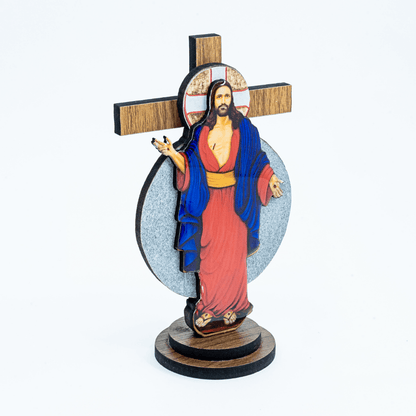 Jesus das Santas Chagas 3D em MDF